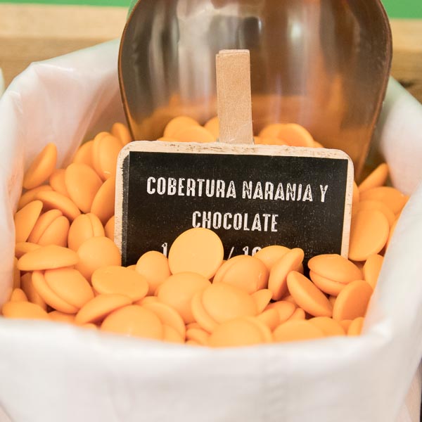 Cobertura de naranja y chocolate a granel