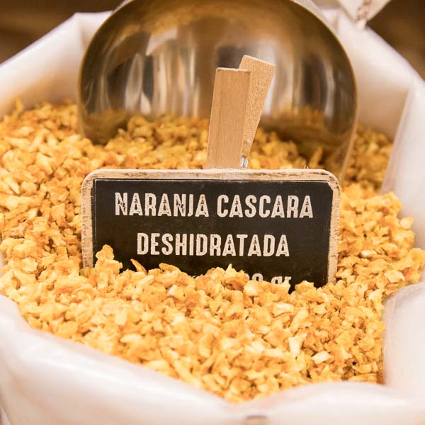 Cascara de naranja deshidratada a granel