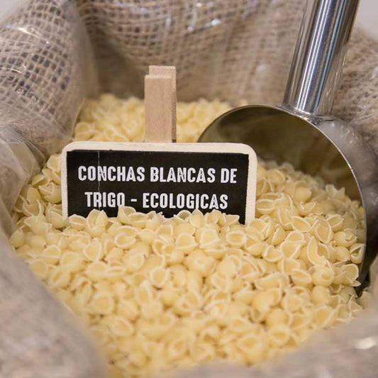 Conchas blancas de trigo ecologicas a granel
