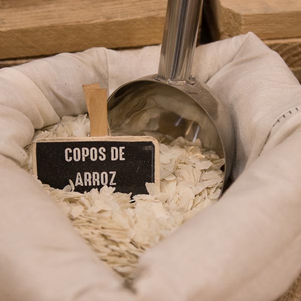 Copos de arroz a granel