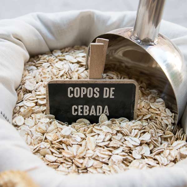 Copos de cebada a granel