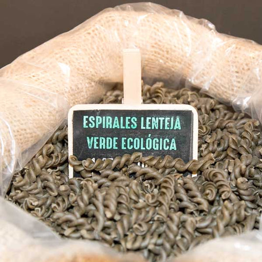Organic green lentil spirals