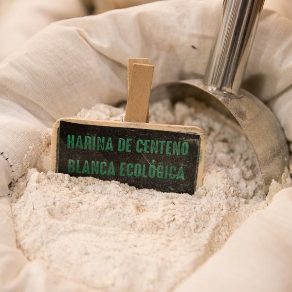 Harina de centeno blanca ecologica a granel