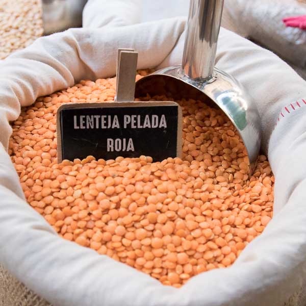 Lenteja roja pelada a granel