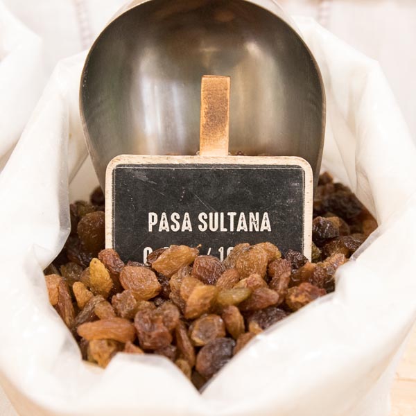 Pasas sultanas a granel