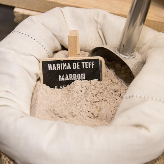Harina de teff marrón a granel